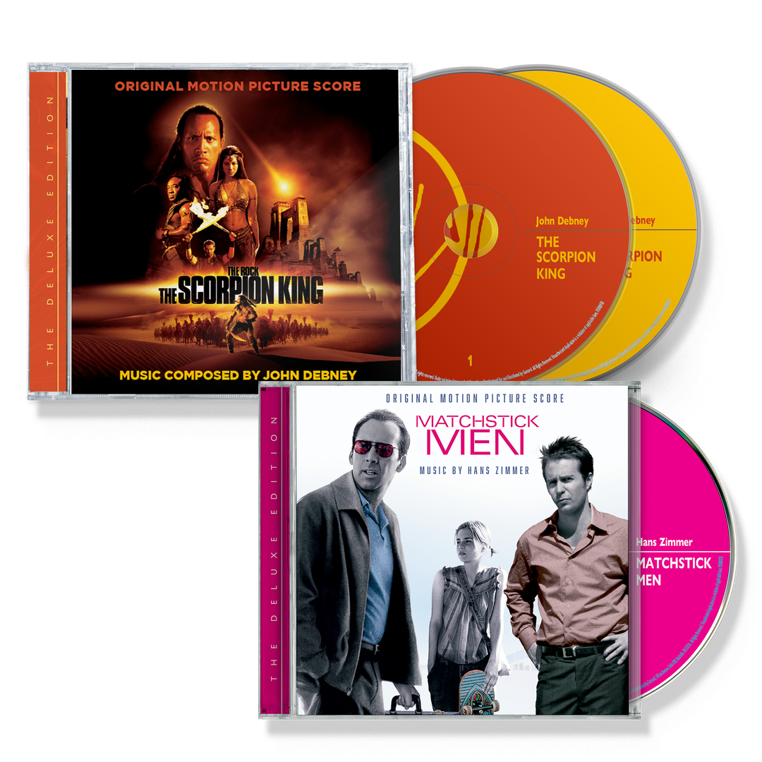 Hans Zimmer – Matchstick Men (The Deluxe Edition) (CD) + John Debney – The Scorpion King (The Deluxe Edition) (2-CD) Bundle