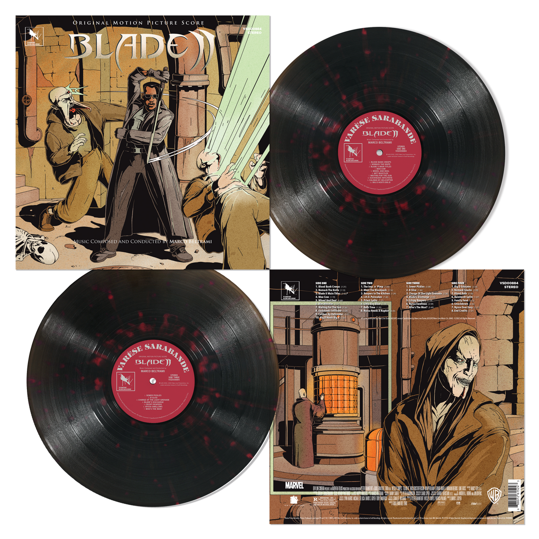 Blade & Blade II (Original Motion Picture Score - The Deluxe Editions) Varèse Sarabande Exclusive Blood Splatter Vinyl Bundle