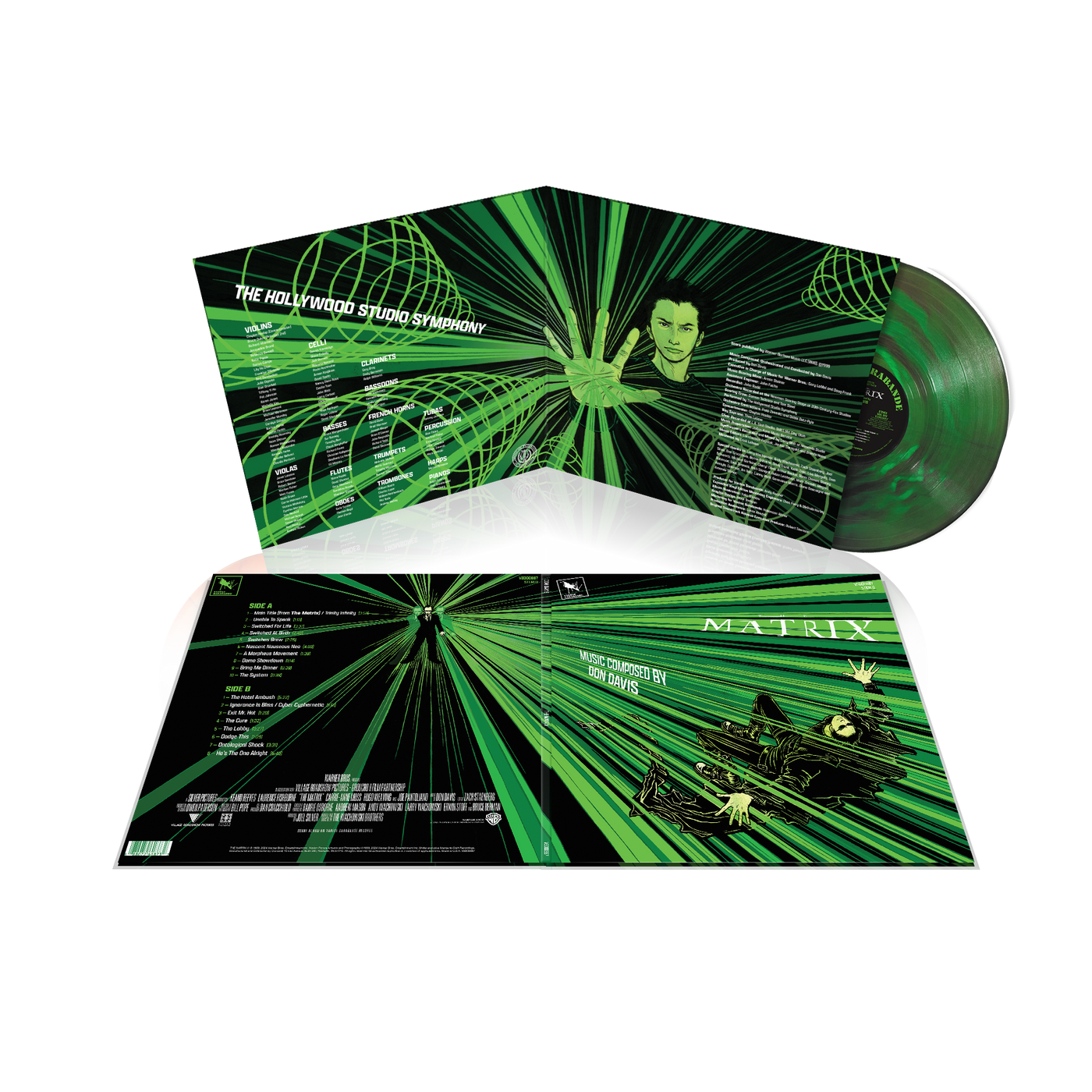 Don Davis – The Matrix 25th Anniversary Edition – Cyber Swirl Green LP + CD Bundle