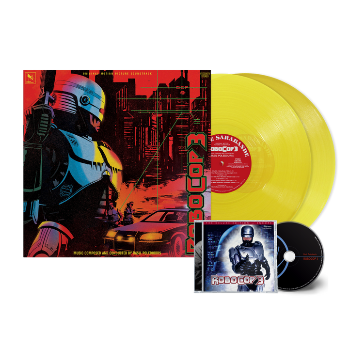 RoboCop 3: The Deluxe Edition (“Delta City” Yellow 2-LP) + RoboCop 3: The Deluxe Edition (Varèse Encore CD) BUNDLE