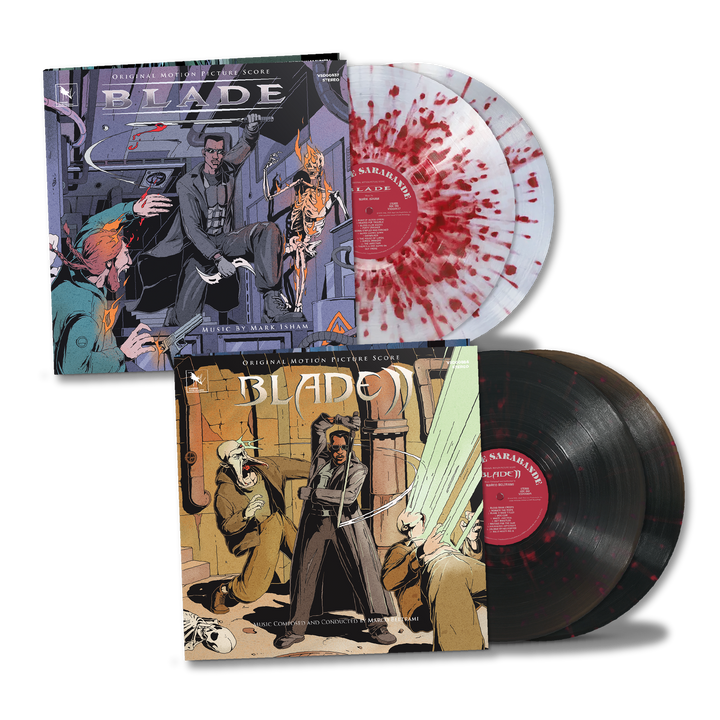 Blade & Blade II (Original Motion Picture Score - The Deluxe Editions) Varèse Sarabande Exclusive Blood Splatter Vinyl Bundle