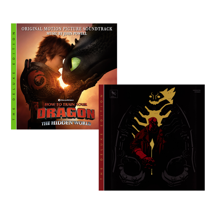 How To Train Your Dragon: The Hidden World (Original Motion Picture Soundtrack - Deluxe Edition CD) + Danny Elfman – Hellboy 2: The Golden Army (Original Motion Picture Score - Deluxe Edition CD) BUNDLE